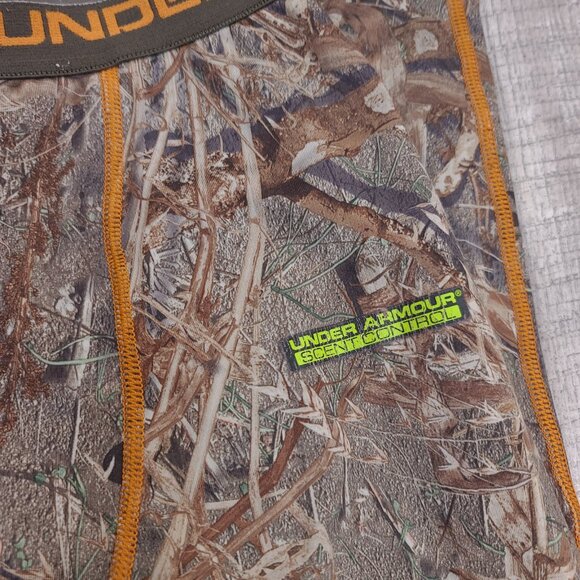 Under Armour Pants Mens Large Mossy Oak Camo Compression Scent Control Tight - Picture 4 of 6